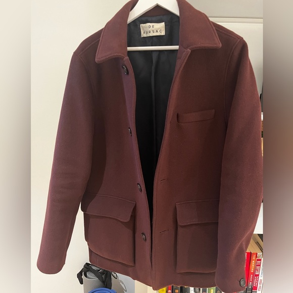 De Fursac Burgundy Wool Jacket - Picture 2 of 4
